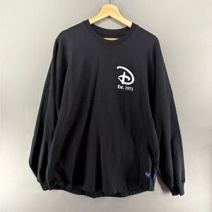 Walt Disney World Spirit Jersey Black Pullover Long Sleeve Large Adult Original